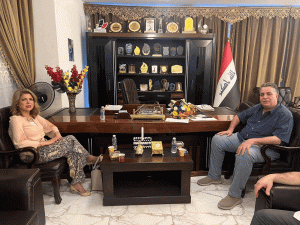 Read more about the article The Director General of the Iraqi Fashion House.. visits Dr. Ahmed Hassan Musa, Director General of the Cinema and Theater Department.. to check on his health condition